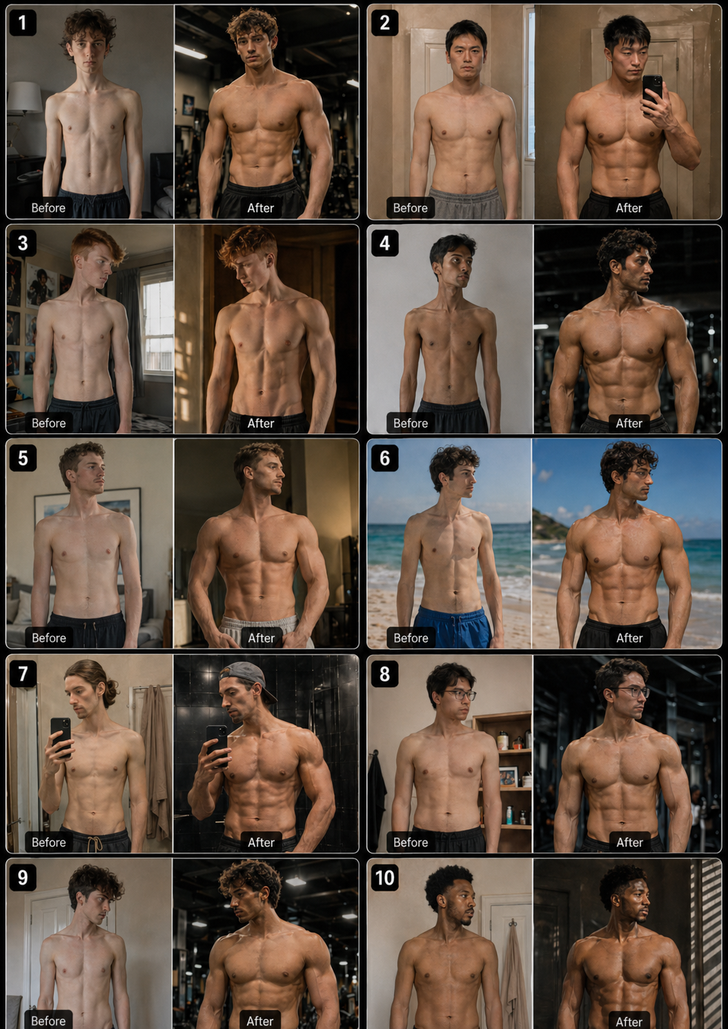 Eat More Bro before and after transformations